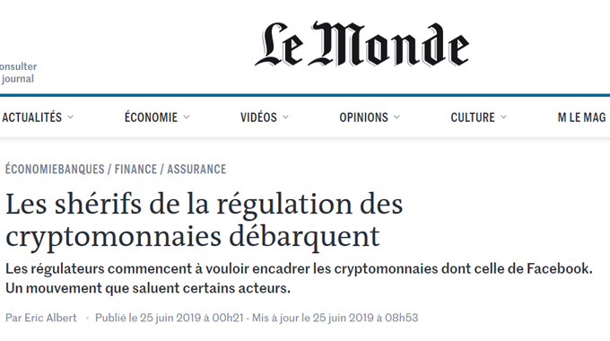Le Monde: BitSpread's Lionel Fournier lends his voice to Facebook's 'crypto money'